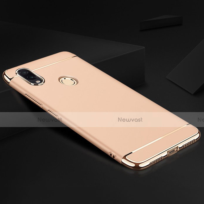 Luxury Metal Frame and Plastic Back Cover Case M01 for Xiaomi Redmi Note 7 Gold