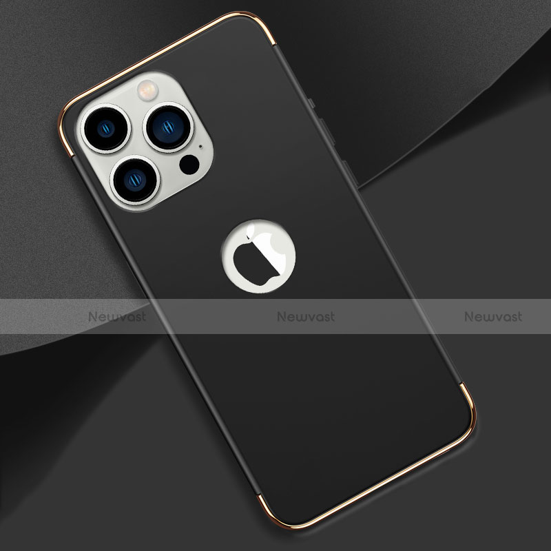 Luxury Metal Frame and Plastic Back Cover Case M02 for Apple iPhone 14 Pro Max Black