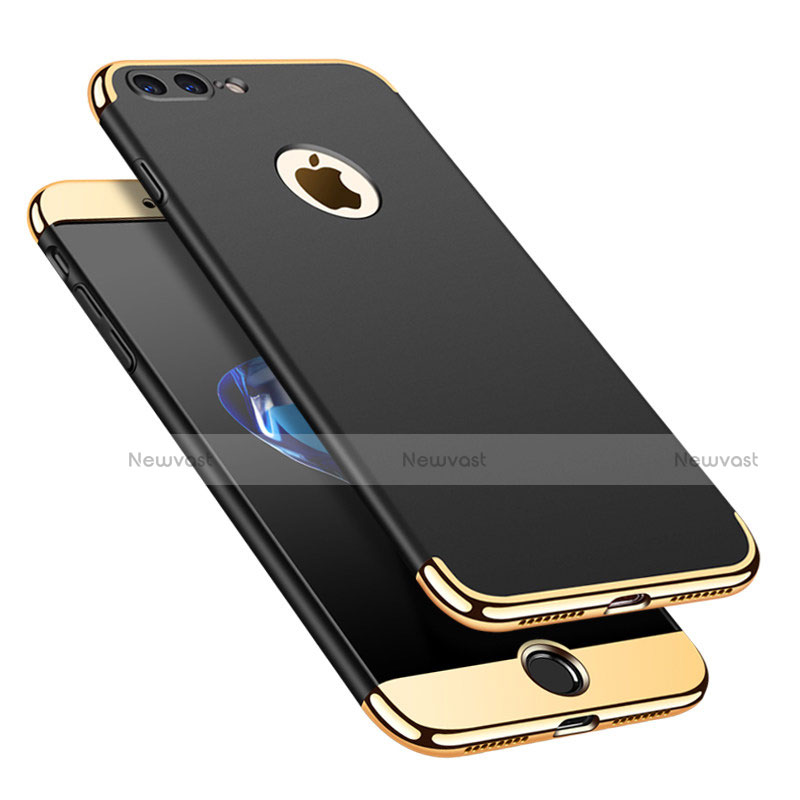 Luxury Metal Frame and Plastic Back Cover Case M02 for Apple iPhone 7 Plus Black