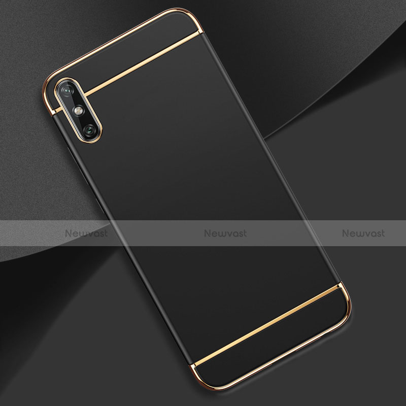 Luxury Metal Frame and Plastic Back Cover Case M02 for Huawei Enjoy 10e Black