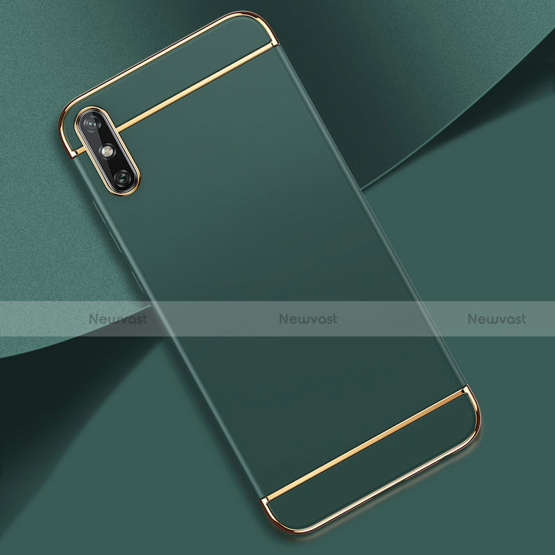 Luxury Metal Frame and Plastic Back Cover Case M02 for Huawei Enjoy 10e Green