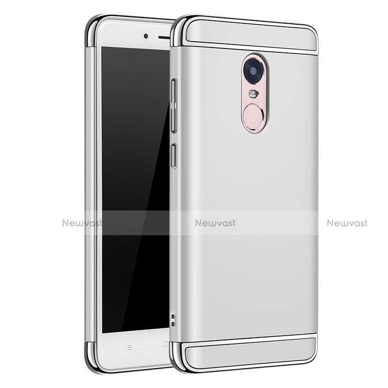 Luxury Metal Frame and Plastic Back Cover Case M02 for Xiaomi Redmi Note 4 Silver