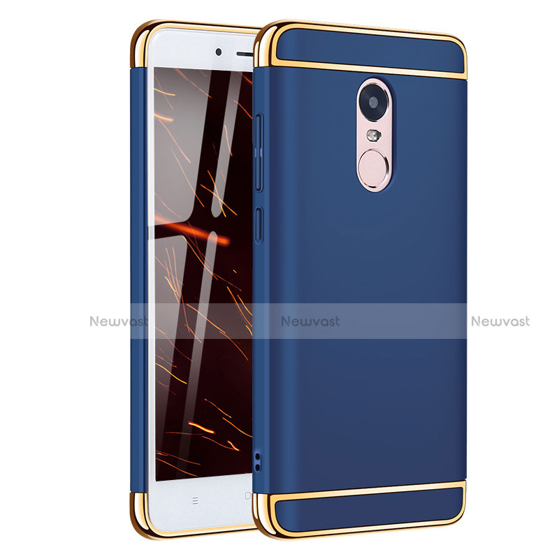 Luxury Metal Frame and Plastic Back Cover Case M02 for Xiaomi Redmi Note 4X High Edition Blue