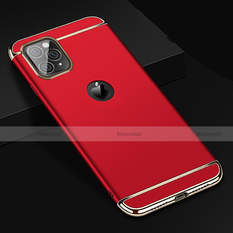 Luxury Metal Frame and Plastic Back Cover Case T01 for Apple iPhone 11 Pro Max Red