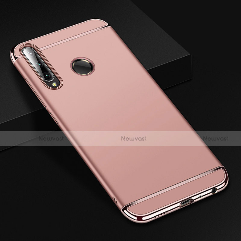 Luxury Metal Frame and Plastic Back Cover Case T01 for Huawei Honor 20E Rose Gold