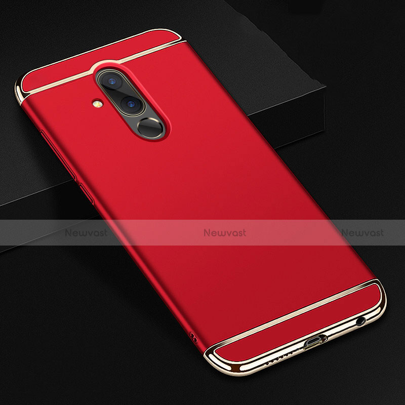 Luxury Metal Frame and Plastic Back Cover Case T01 for Huawei Mate 20 Lite Red