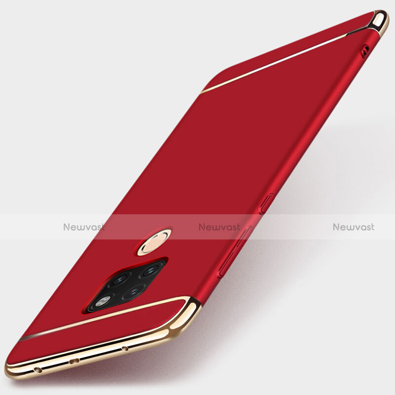 Luxury Metal Frame and Plastic Back Cover Case T01 for Huawei Mate 20 Red