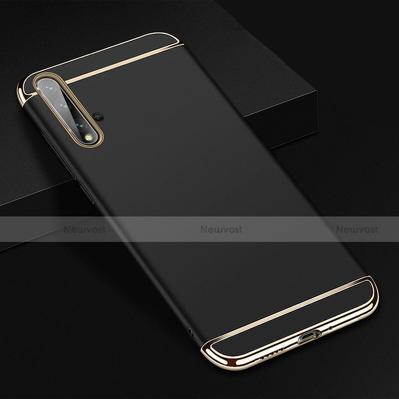 Luxury Metal Frame and Plastic Back Cover Case T01 for Huawei Nova 5 Black
