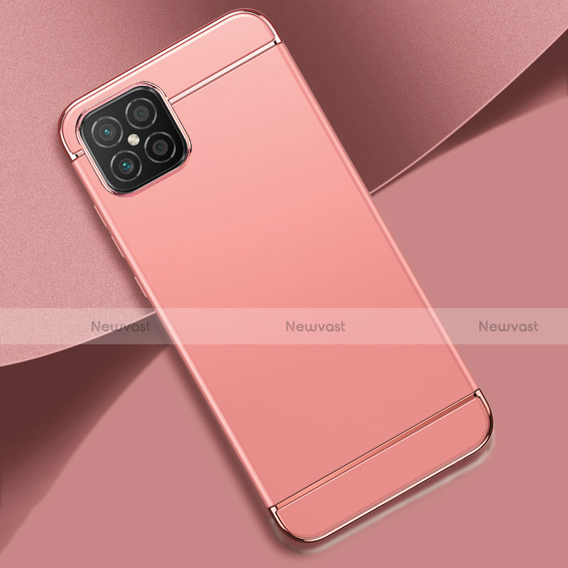 Luxury Metal Frame and Plastic Back Cover Case T01 for Huawei Nova 8 SE 5G Rose Gold