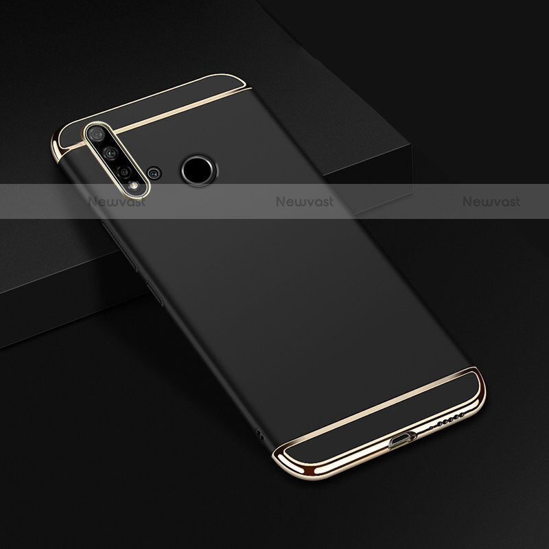 Luxury Metal Frame and Plastic Back Cover Case T01 for Huawei P20 Lite (2019) Black