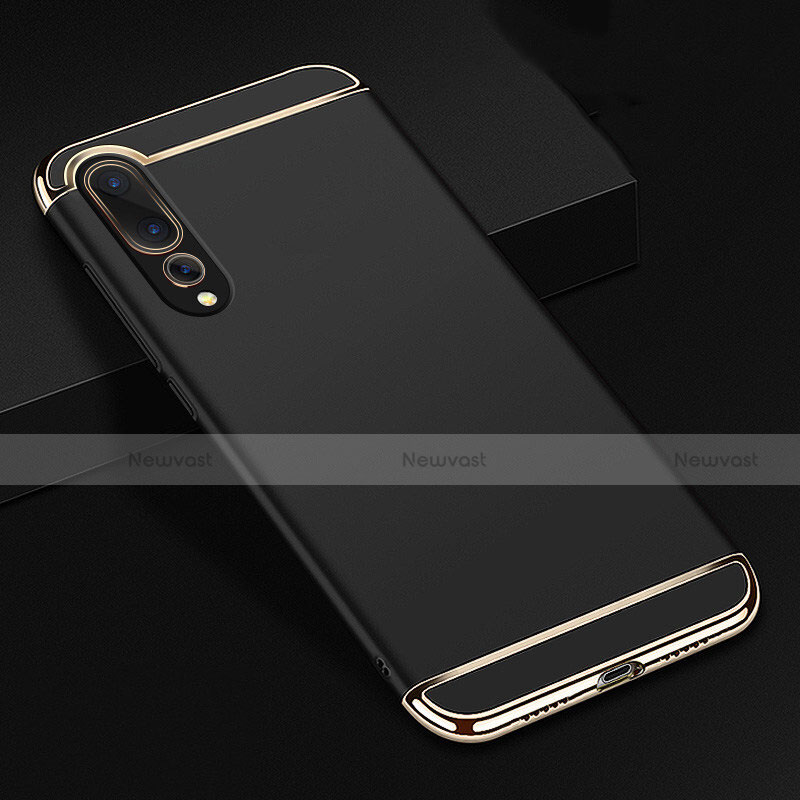 Luxury Metal Frame and Plastic Back Cover Case T01 for Huawei P20 Pro Black