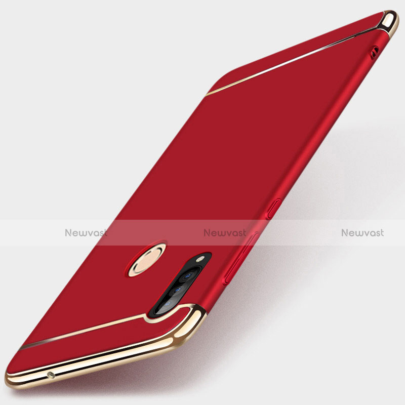 Luxury Metal Frame and Plastic Back Cover Case T01 for Huawei P30 Lite New Edition Red