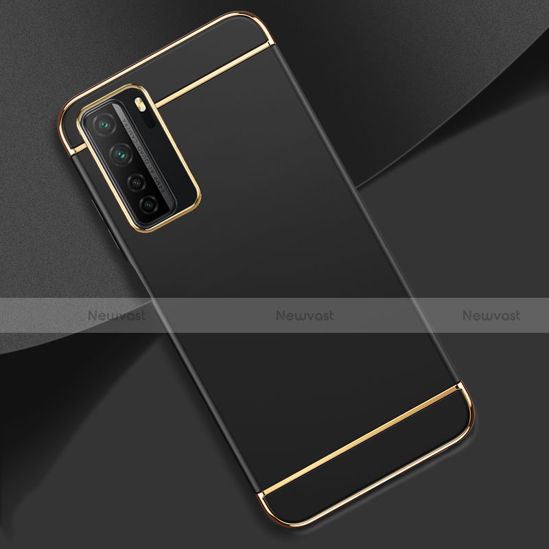Luxury Metal Frame and Plastic Back Cover Case T01 for Huawei P40 Lite 5G Black