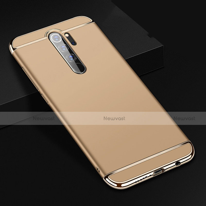 Luxury Metal Frame and Plastic Back Cover Case T01 for Xiaomi Redmi Note 8 Pro Gold