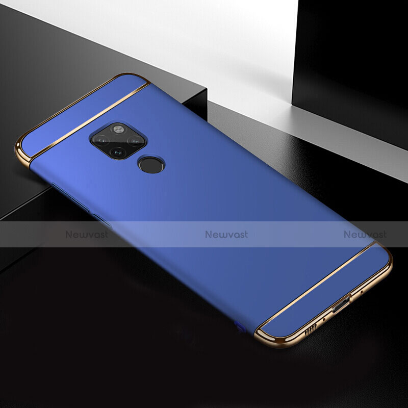 Luxury Metal Frame and Plastic Back Cover Case T02 for Huawei Mate 20 Blue