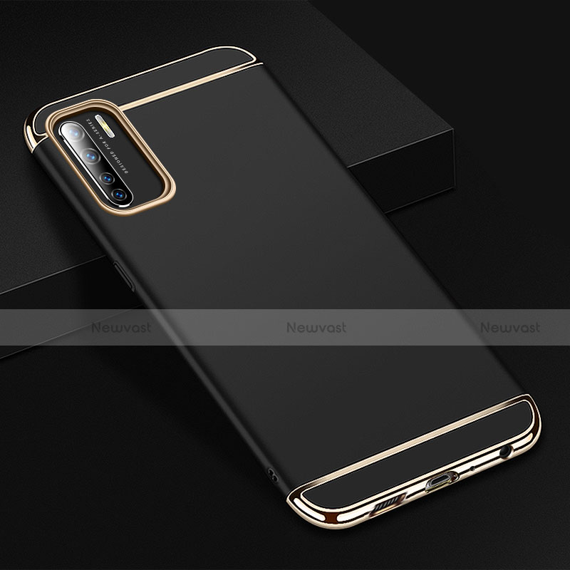 Luxury Metal Frame and Plastic Back Cover Case T02 for Oppo K7 5G Black