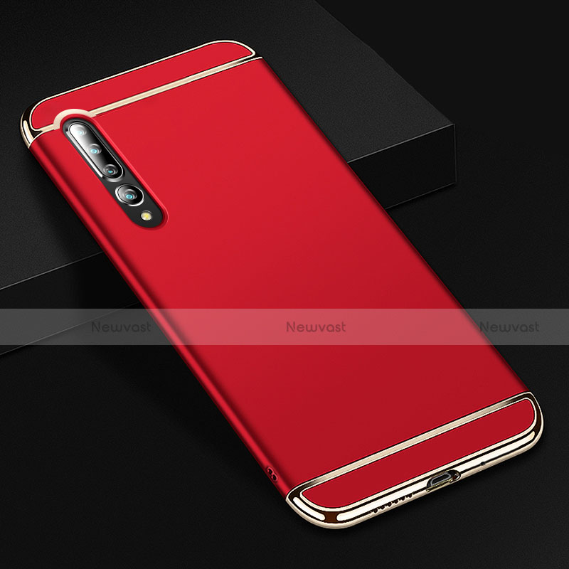 Luxury Metal Frame and Plastic Back Cover Case T02 for Xiaomi Mi 10 Pro Red