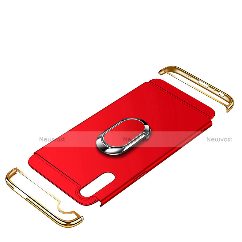 Luxury Metal Frame and Plastic Back Cover Case with Finger Ring Stand A01 for Huawei Honor 9X