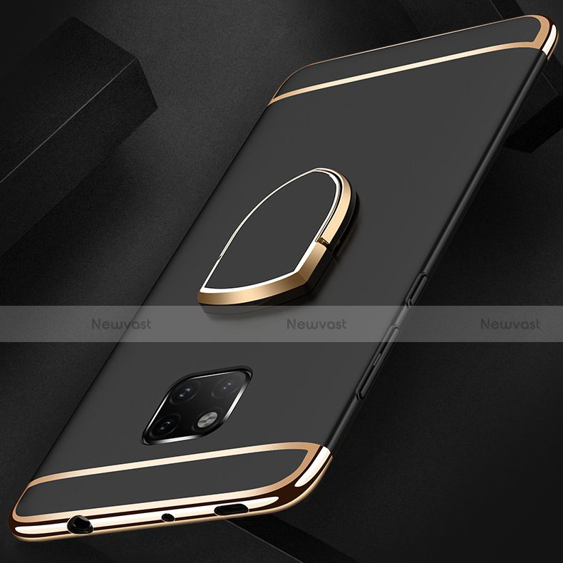 Luxury Metal Frame and Plastic Back Cover Case with Finger Ring Stand A01 for Huawei Mate 20 Pro