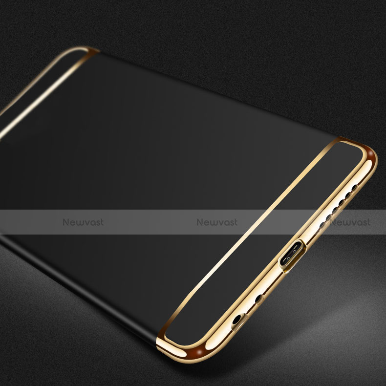 Luxury Metal Frame and Plastic Back Cover Case with Finger Ring Stand A01 for Oppo AX7