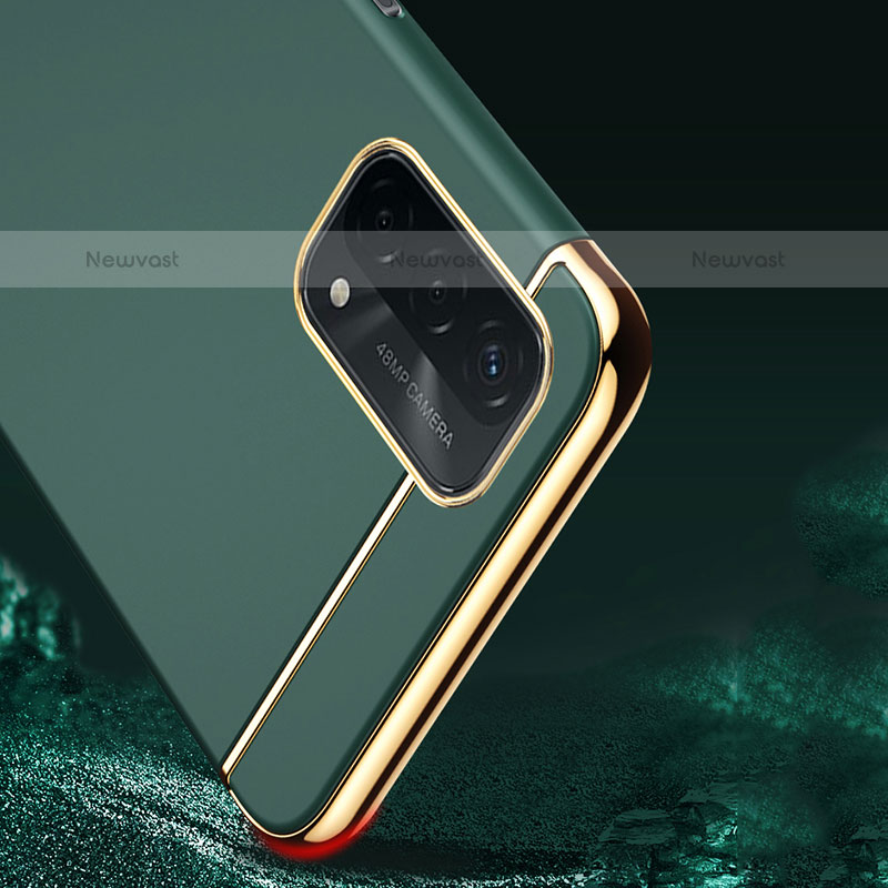 Luxury Metal Frame and Plastic Back Cover Case with Finger Ring Stand P02 for OnePlus Nord N200 5G