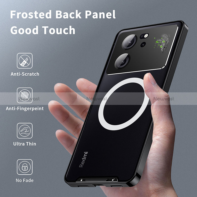 Luxury Metal Frame and Plastic Back Cover Case with Mag-Safe Magnetic LK1 for Xiaomi Mi 13T Pro 5G