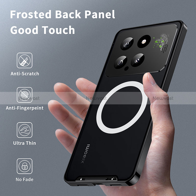 Luxury Metal Frame and Plastic Back Cover Case with Mag-Safe Magnetic LK1 for Xiaomi Mi 14 Pro 5G