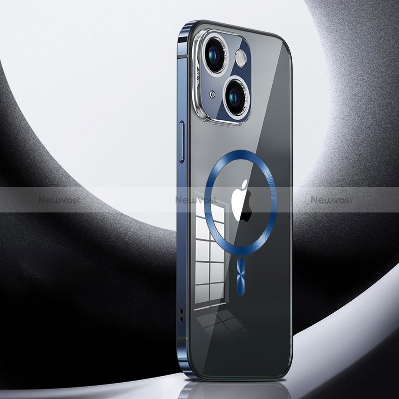 Luxury Metal Frame and Plastic Back Cover Case with Mag-Safe Magnetic LK3 for Apple iPhone 14 Plus