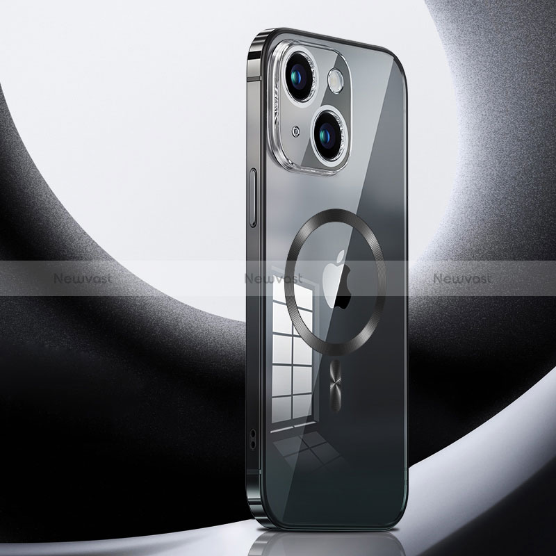 Luxury Metal Frame and Plastic Back Cover Case with Mag-Safe Magnetic LK3 for Apple iPhone 14 Plus