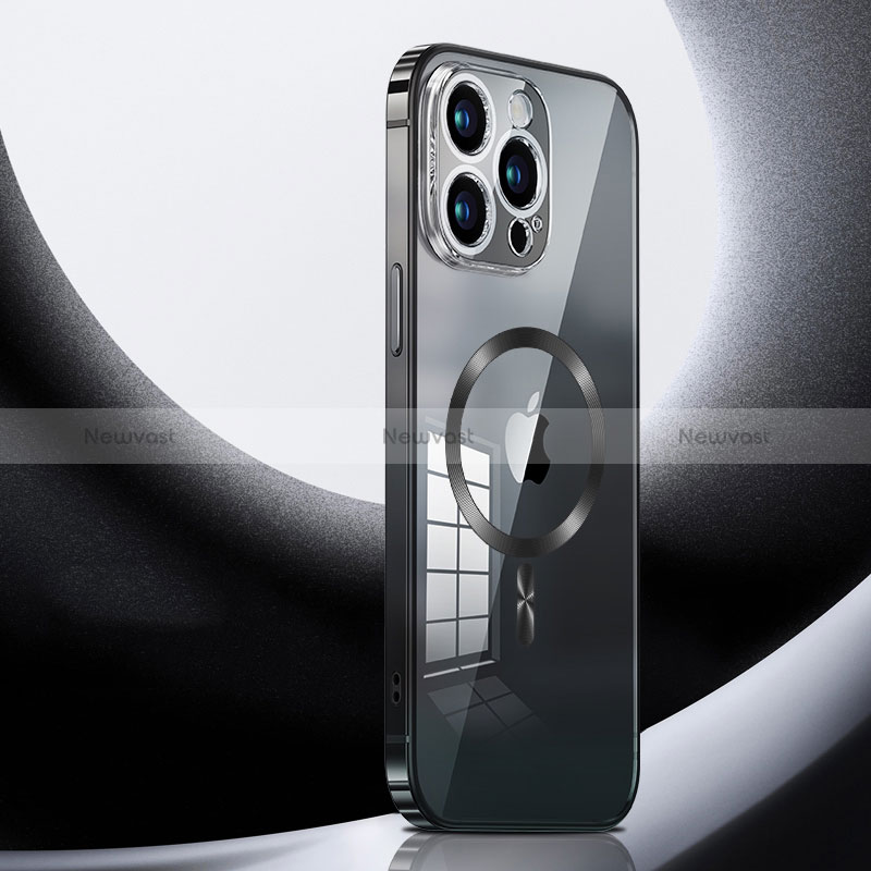 Luxury Metal Frame and Plastic Back Cover Case with Mag-Safe Magnetic LK3 for Apple iPhone 14 Pro