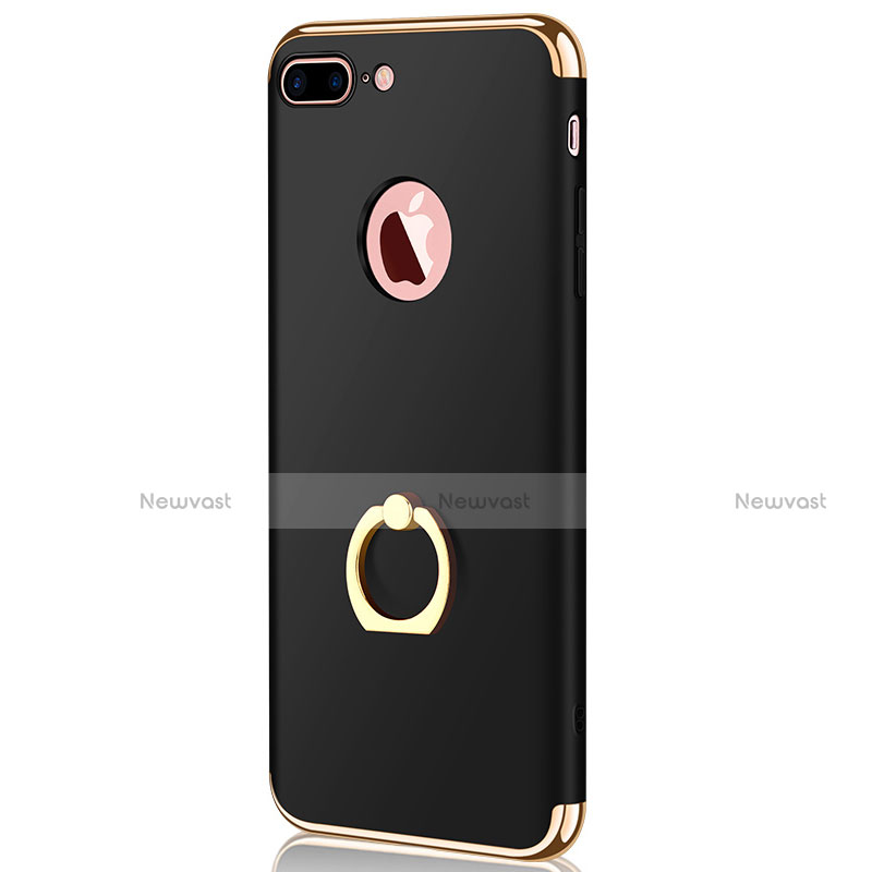 Luxury Metal Frame and Plastic Back Cover F04 for Apple iPhone 8 Plus Black