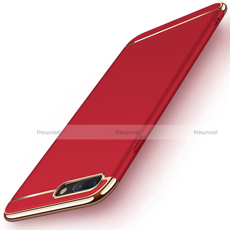 Luxury Metal Frame and Plastic Back Cover F06 for Apple iPhone 8 Plus Red