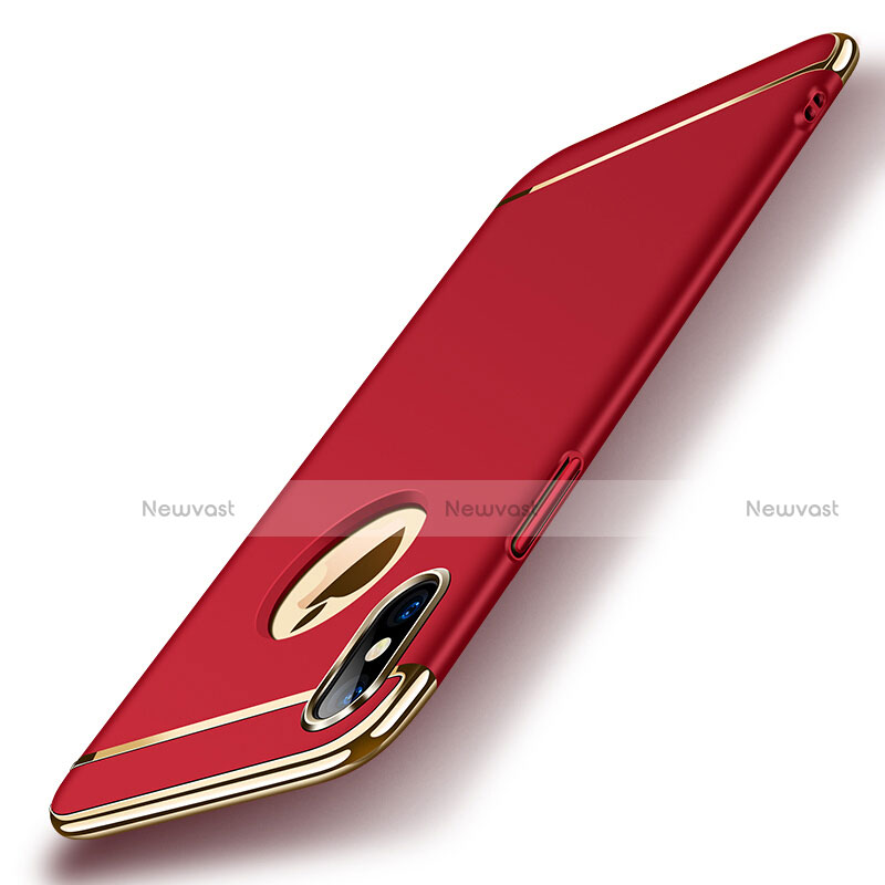 Luxury Metal Frame and Plastic Back Cover for Apple iPhone X Red