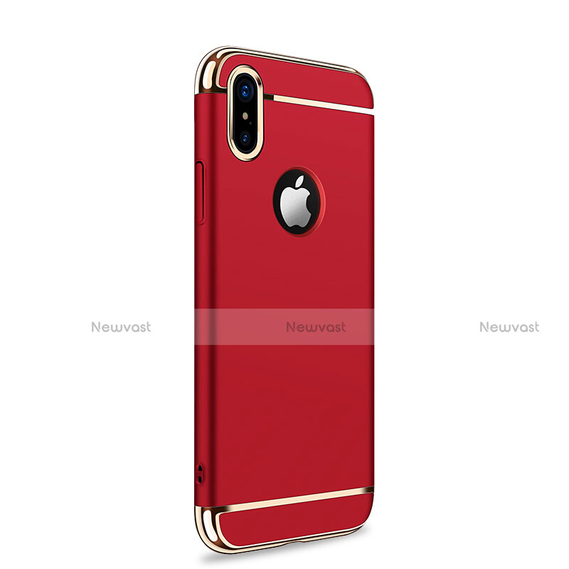 Luxury Metal Frame and Plastic Back Cover for Apple iPhone X Red