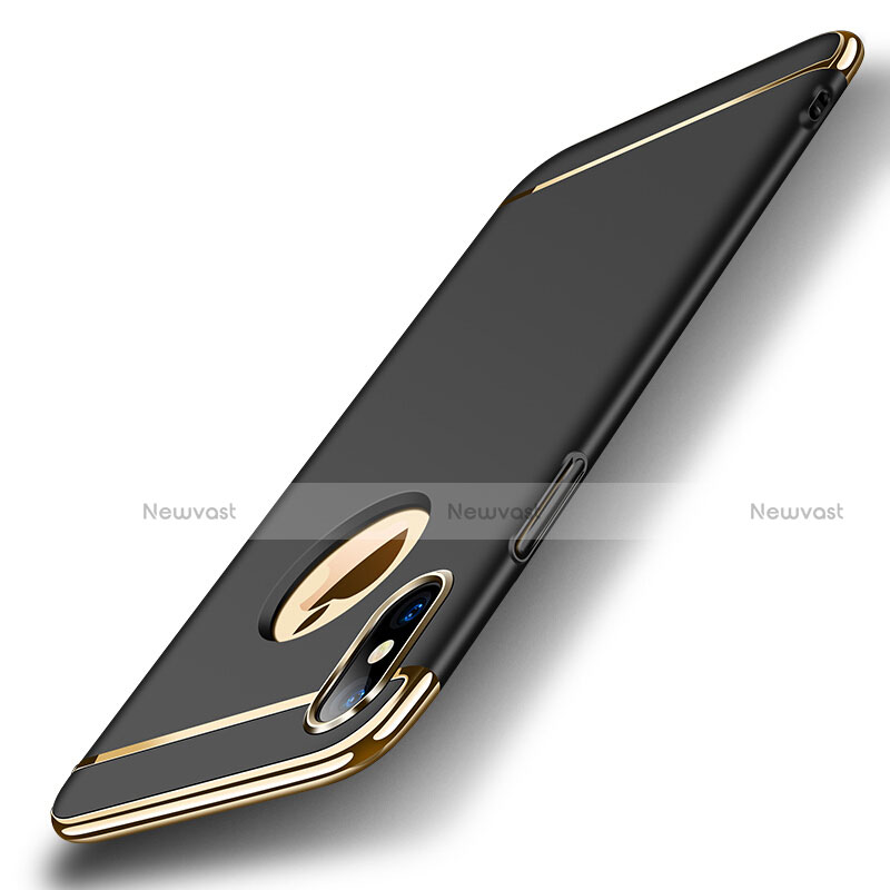 Luxury Metal Frame and Plastic Back Cover for Apple iPhone Xs Black