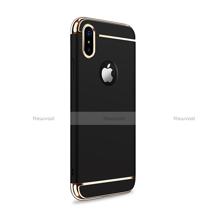 Luxury Metal Frame and Plastic Back Cover for Apple iPhone Xs Black