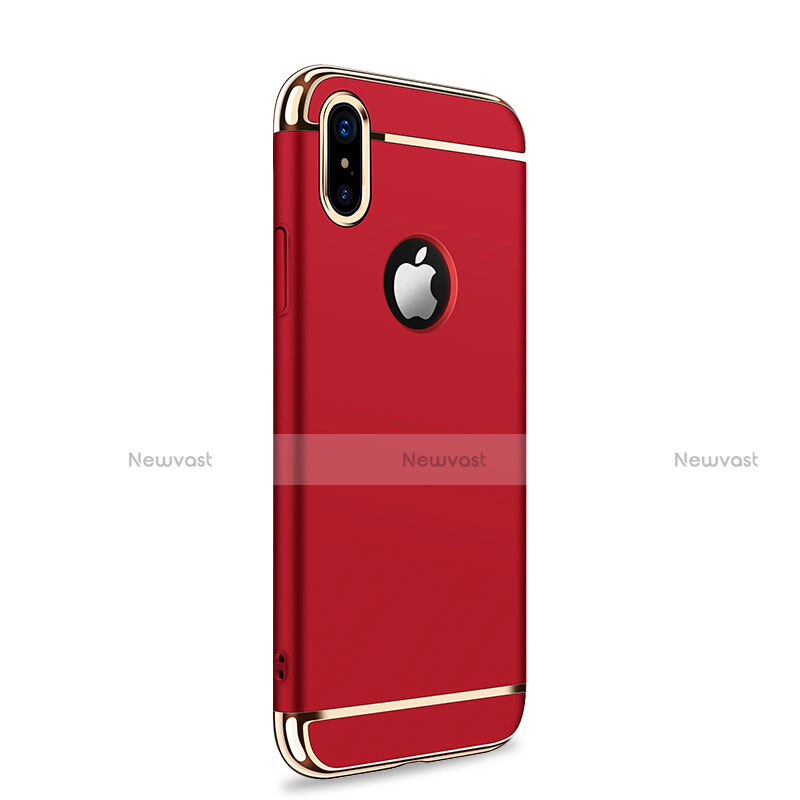 Luxury Metal Frame and Plastic Back Cover for Apple iPhone Xs Red