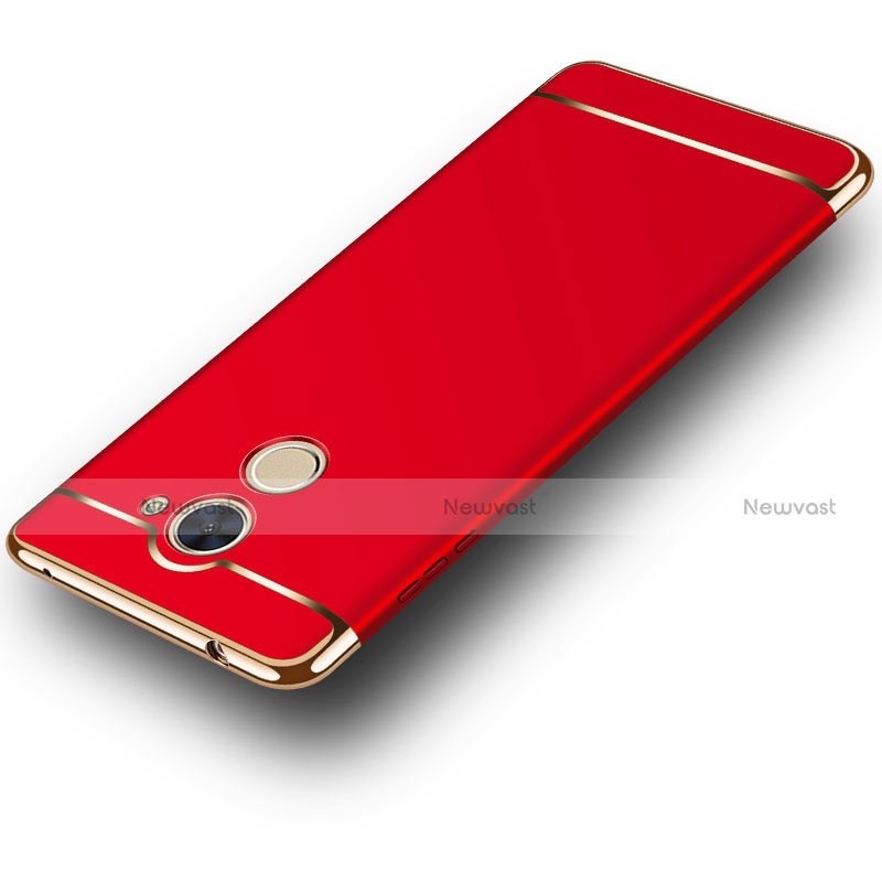 Luxury Metal Frame and Plastic Back Cover for Huawei Enjoy 7 Plus Red