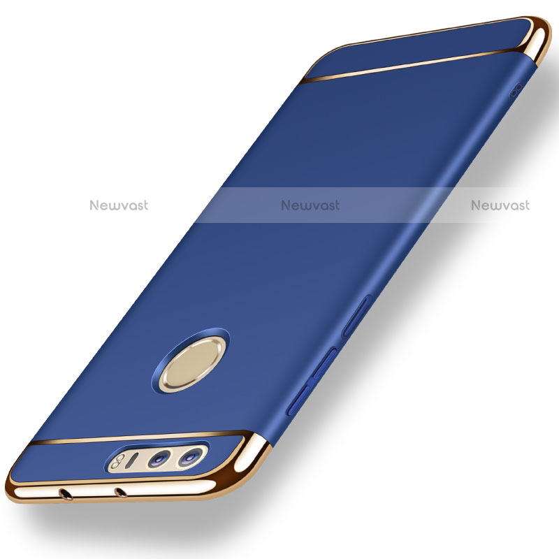 Luxury Metal Frame and Plastic Back Cover for Huawei Honor 8 Blue