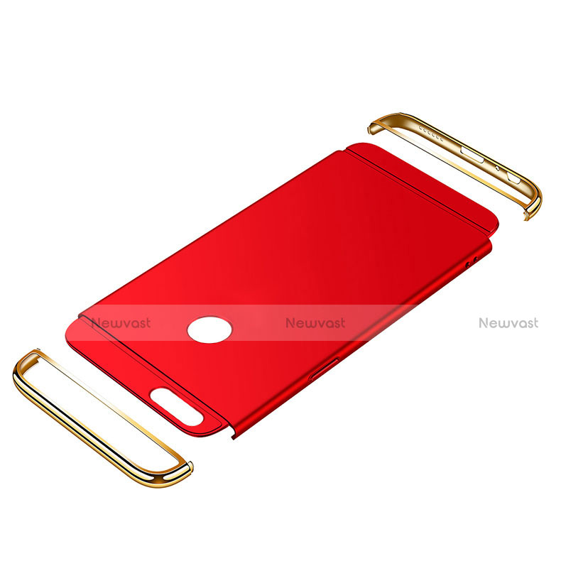 Luxury Metal Frame and Plastic Back Cover for Huawei Honor Play 7X Red