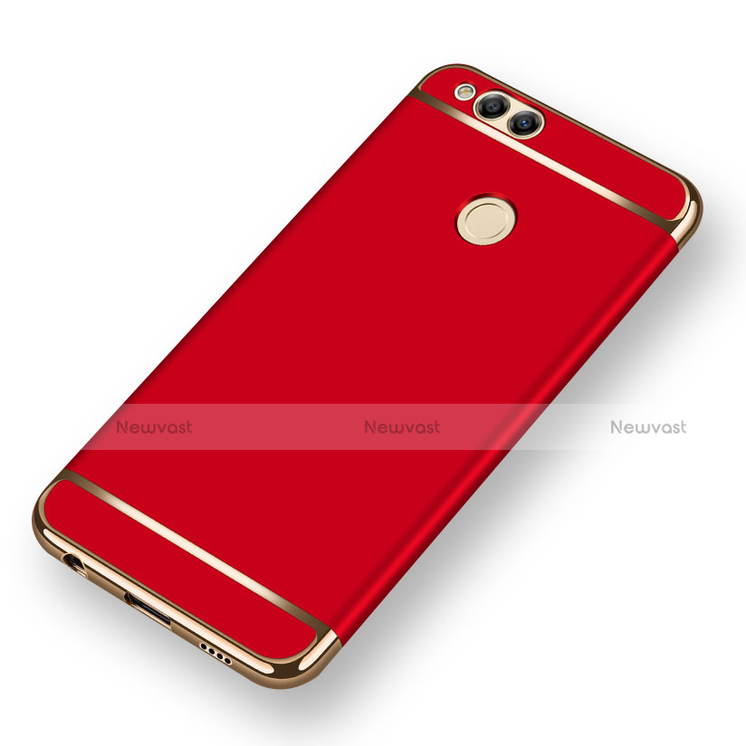 Luxury Metal Frame and Plastic Back Cover for Huawei Honor Play 7X Red