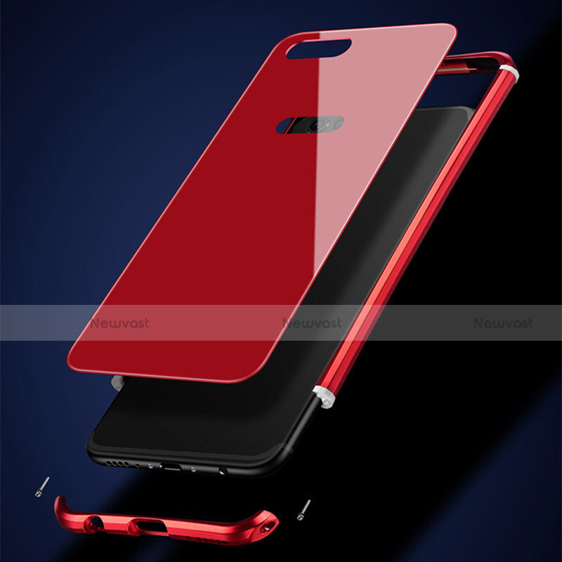 Luxury Metal Frame and Plastic Back Cover for Huawei Honor V10 Red