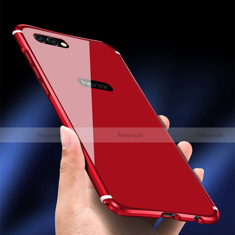 Luxury Metal Frame and Plastic Back Cover for Huawei Honor View 10 Red