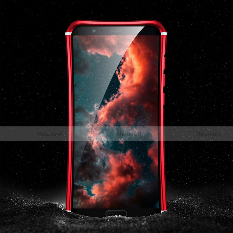 Luxury Metal Frame and Plastic Back Cover for Huawei Honor View 10 Red