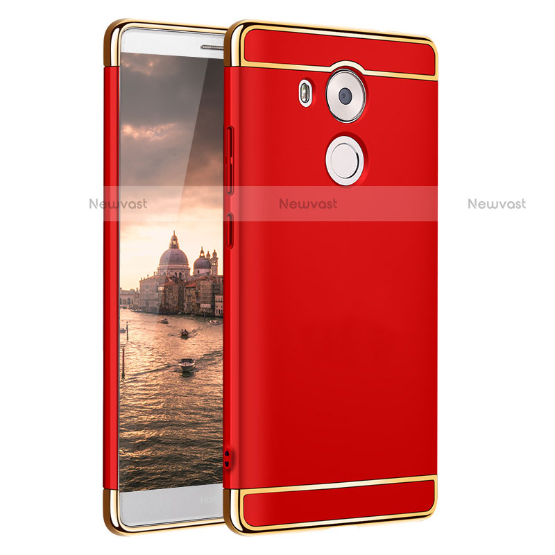 Luxury Metal Frame and Plastic Back Cover for Huawei Mate 8 Red