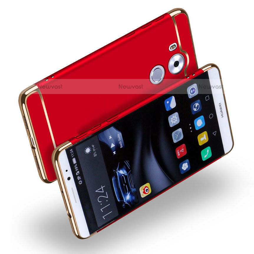 Luxury Metal Frame and Plastic Back Cover for Huawei Mate 8 Red