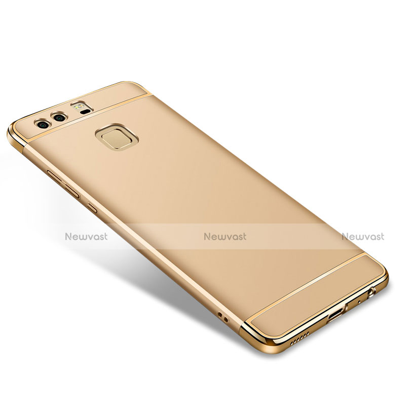 Luxury Metal Frame and Plastic Back Cover for Huawei P9 Gold