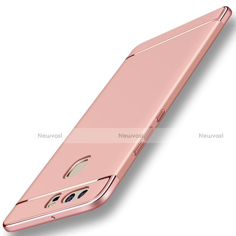 Luxury Metal Frame and Plastic Back Cover for Huawei P9 Rose Gold