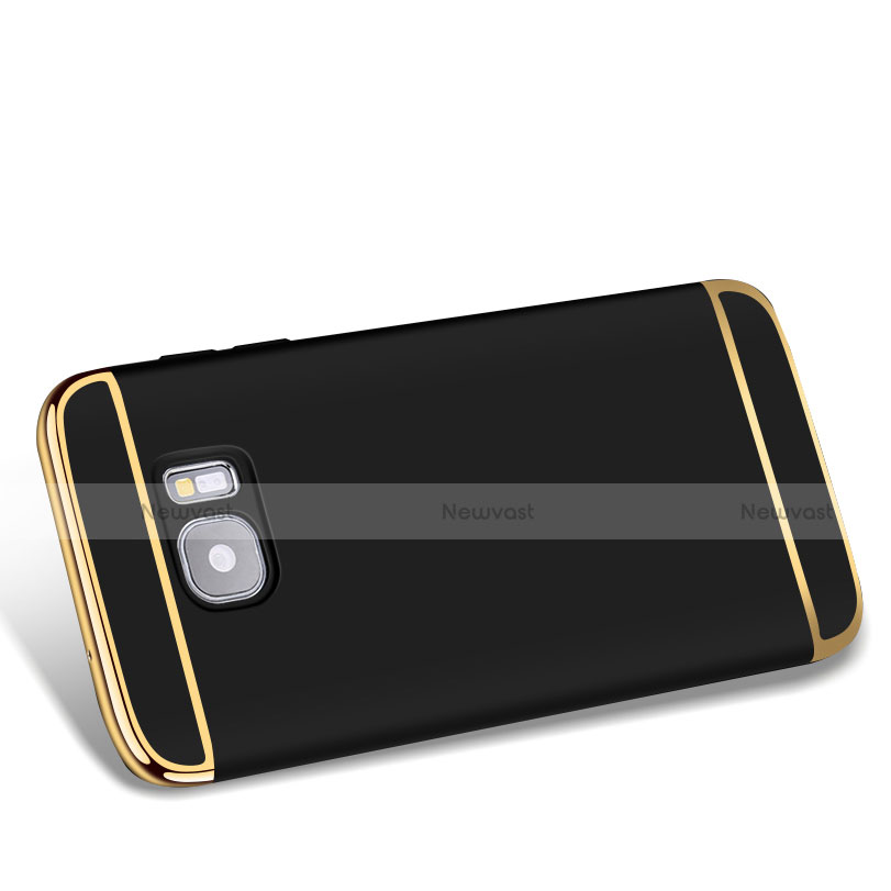 Luxury Metal Frame and Plastic Back Cover for Samsung Galaxy S7 Edge G935F Black