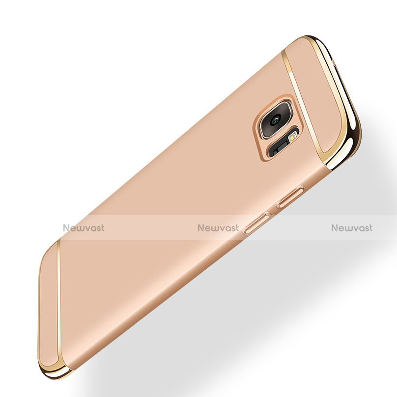 Luxury Metal Frame and Plastic Back Cover for Samsung Galaxy S7 Edge G935F Gold